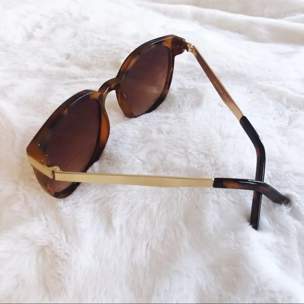 Isabel Tortoise Brown Round Fashion Sunglasses